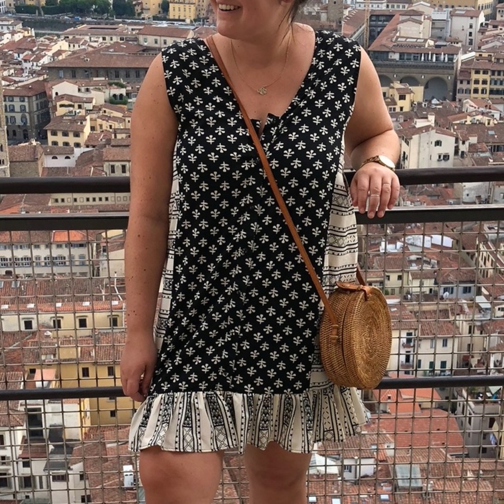 Patterned mini dress